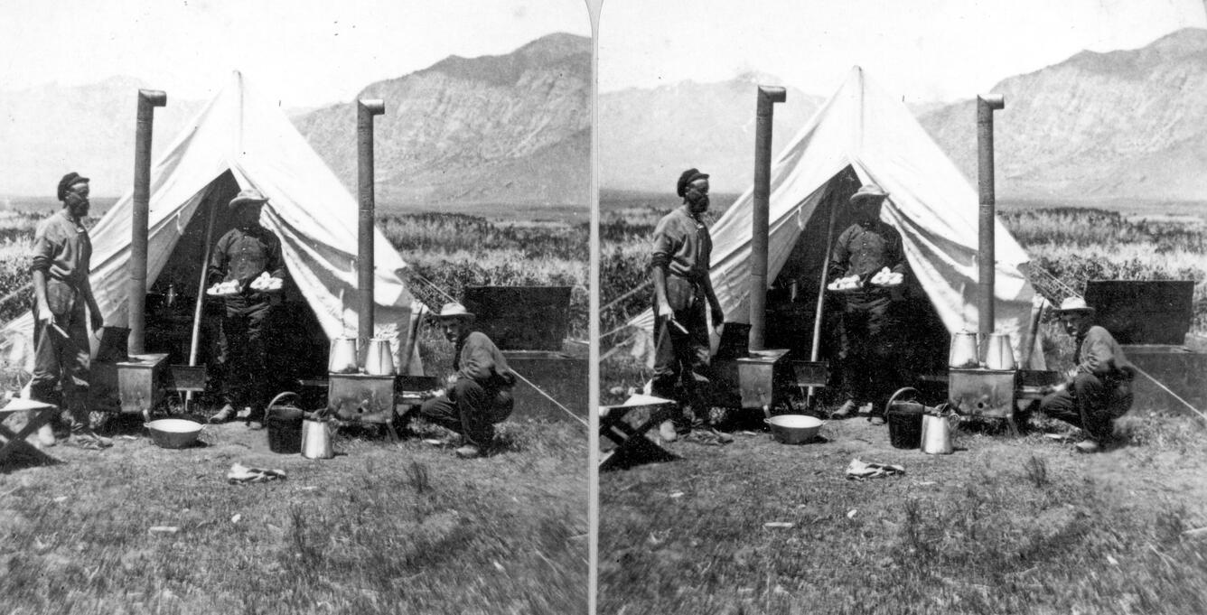 Camp Scene at the Cook Tent - original