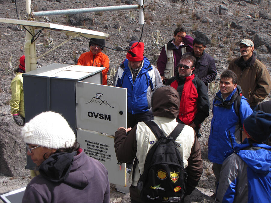 Olleta Seismic Monitoring Station Near Nevado del Ruiz...