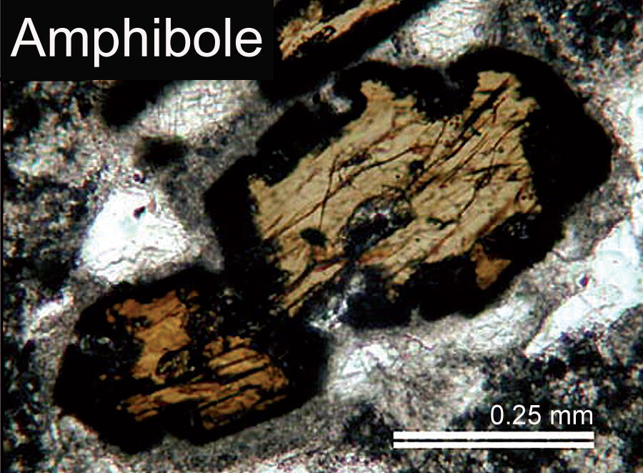 Amphibole from Mount St. Helens...