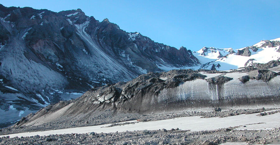 Mount St. Helens' Crater Glacier...