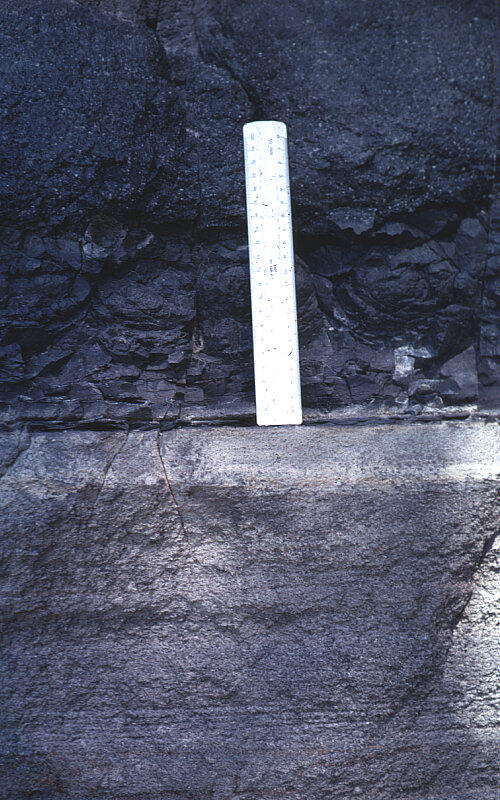 Close up view of the welded Huckleberry Ridge Tuff on Mount Everts,...
