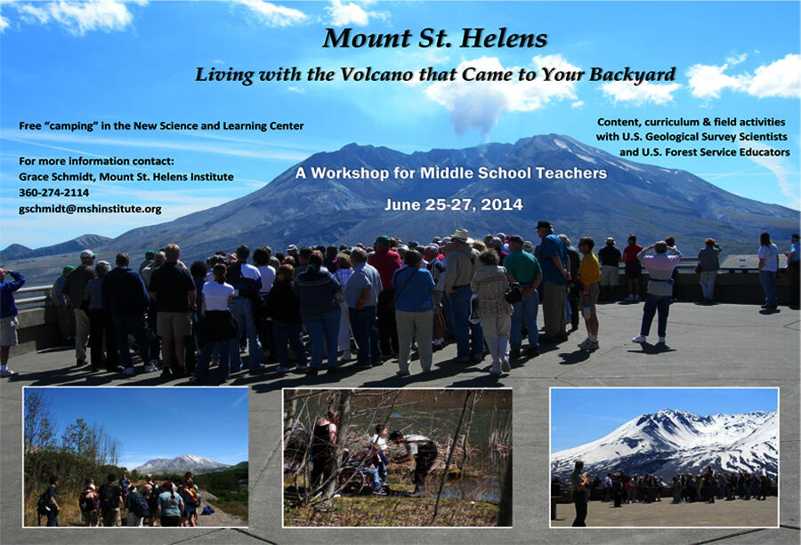 Mount St. Helens workshop for middle school teachers....