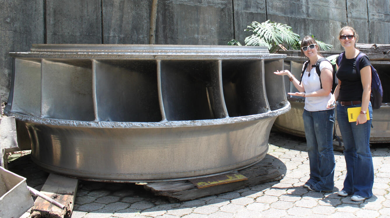 Turbine from Agoyan hydroelectric power plant with severe abrasion ...