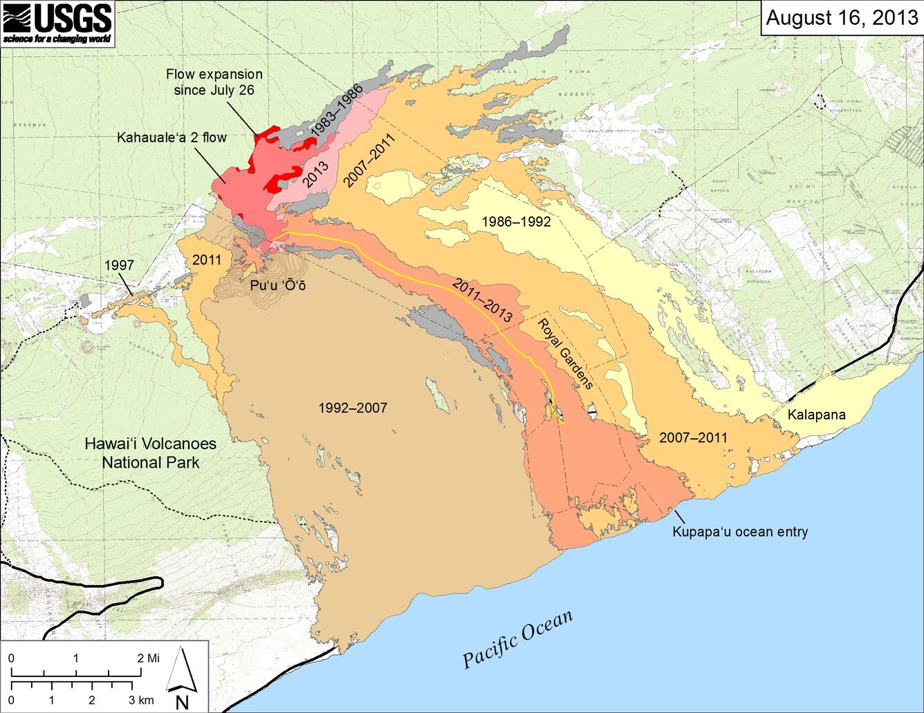 Kīlauea's east rift zone flow field...