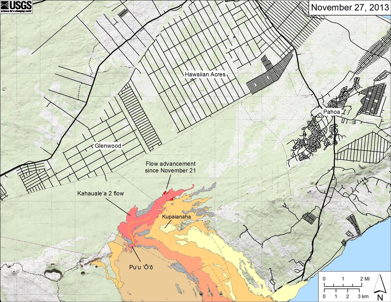 Broad scope map of Kīlauea's ERZ flow field...