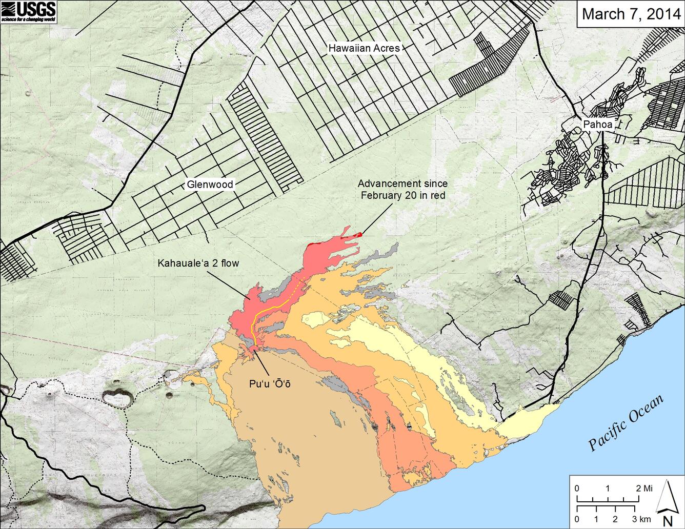 Small-scale map of Kīlauea's ERZ flow field...