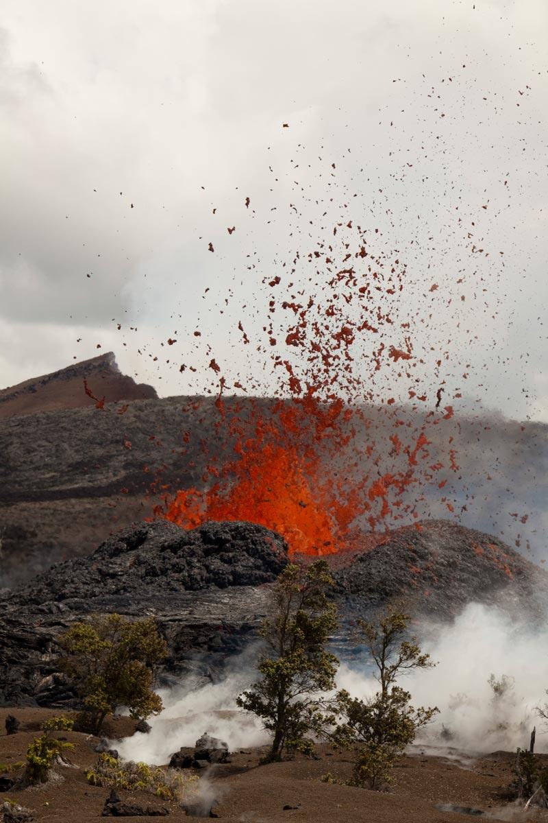 Most of the day's activity was focused at this vent, around which a...