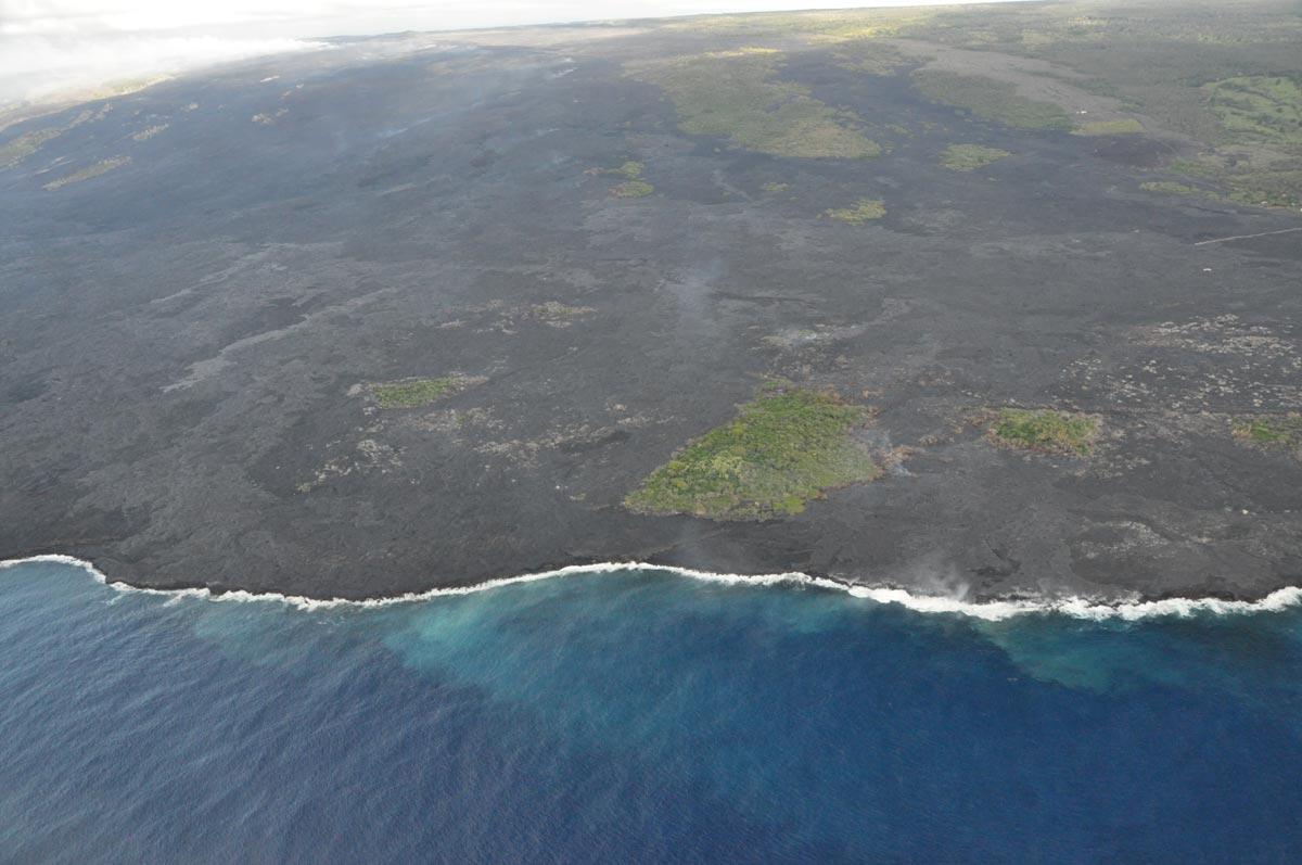 A wide shot of the current flow field from the coastal plain up to ...