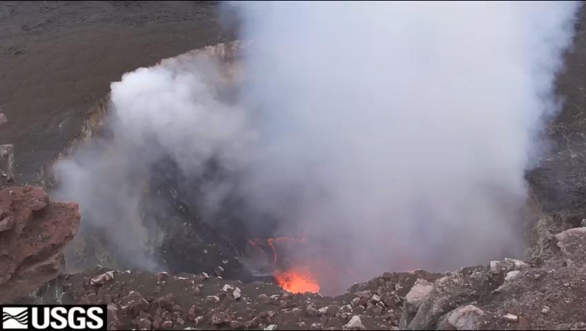 Preview image for video: Video of spattering in Halema‘uma‘u lava l...