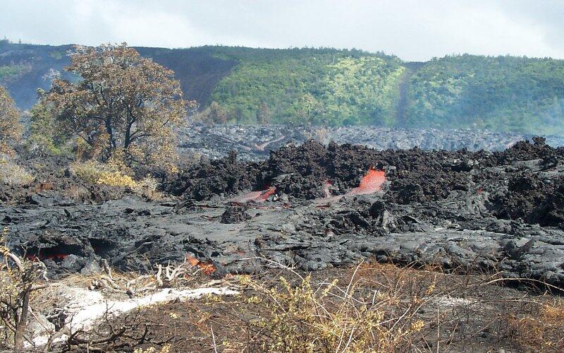 Sluggish lava flow - Pūlama pali...