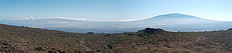 Spectacular panorama from Hualālai volcano...