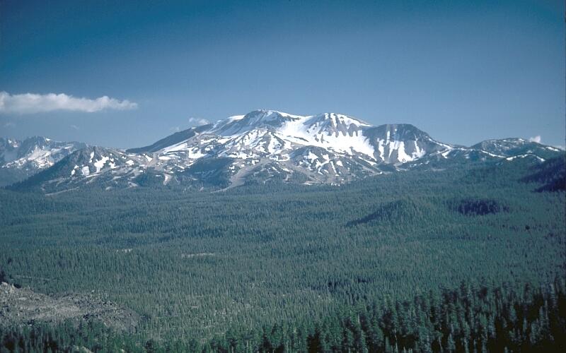 View of the northwest-facing slope of Mammoth Mountain....