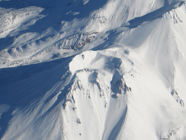 Shastina's eastern-facing summit, California....