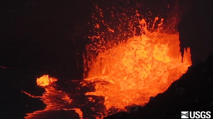 Preview image for video: shows typical activity at the summit lava ...