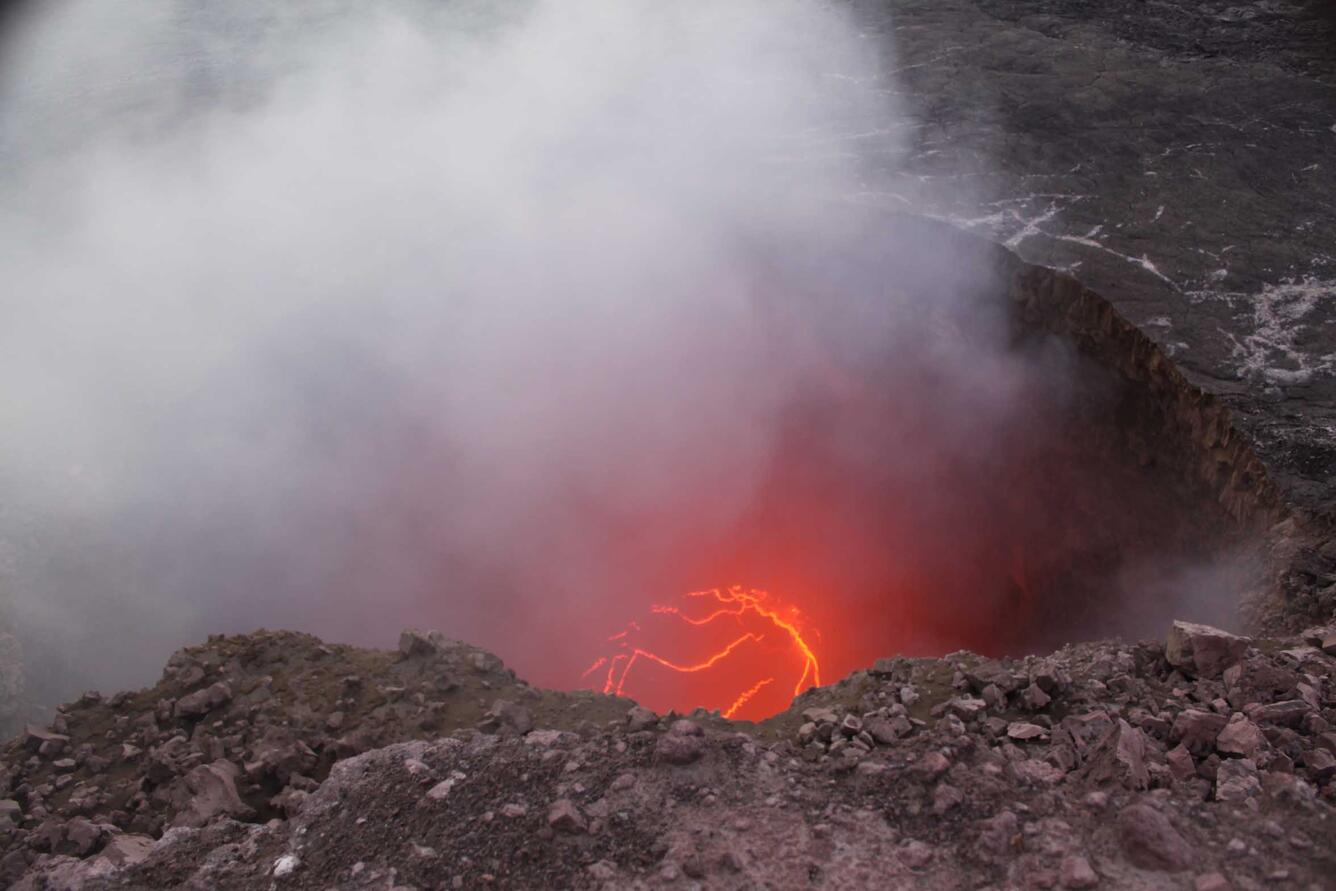 Halema‘uma‘u's fickle lava pond has been unusually steady recently...