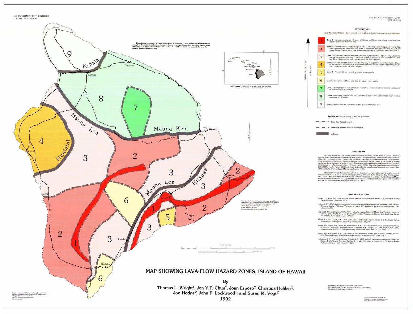 Lava-flow hazard zone map, Hawai‘i Island...