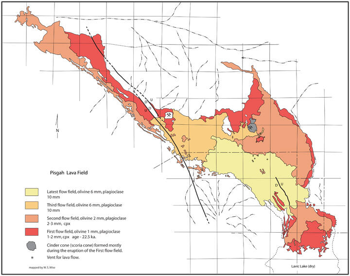 Pisgah Lava Field geologic map, within Lavic Lake volcanic field....