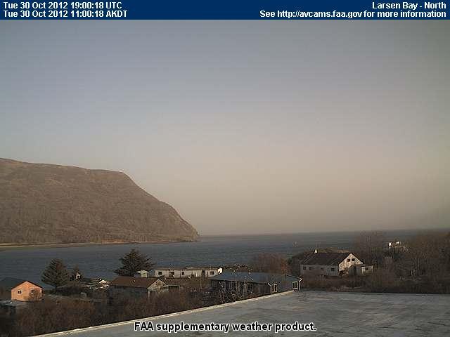 Web camera image showing dusty air conditions during an ash resuspe...