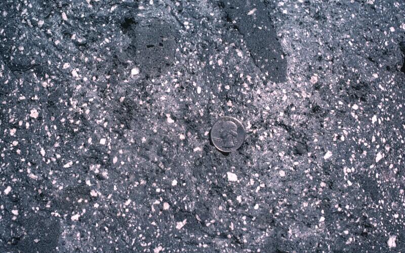 Close view of dacite lava from the May 1915 eruption of Lassen Peak...