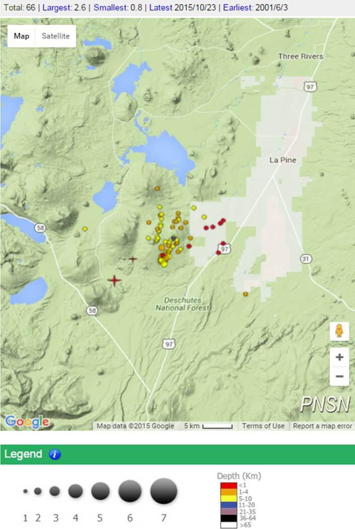 Preliminary location information of earthquake swarm beginning Octo...