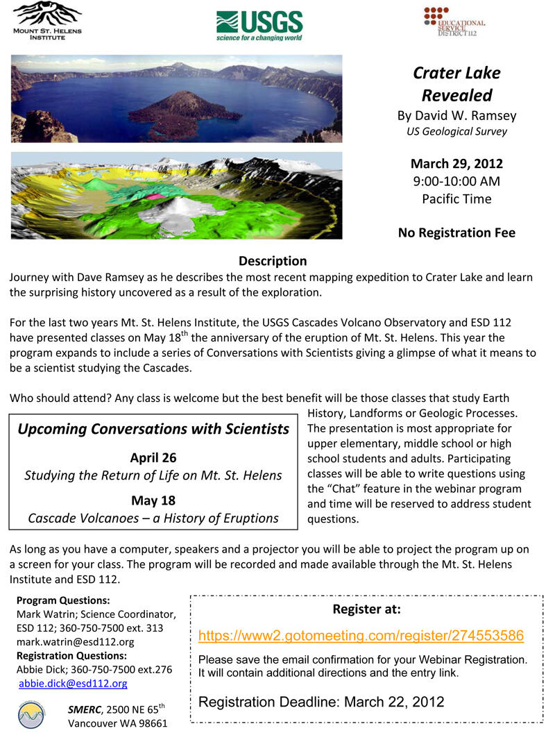 Conversations with scientists announcement...