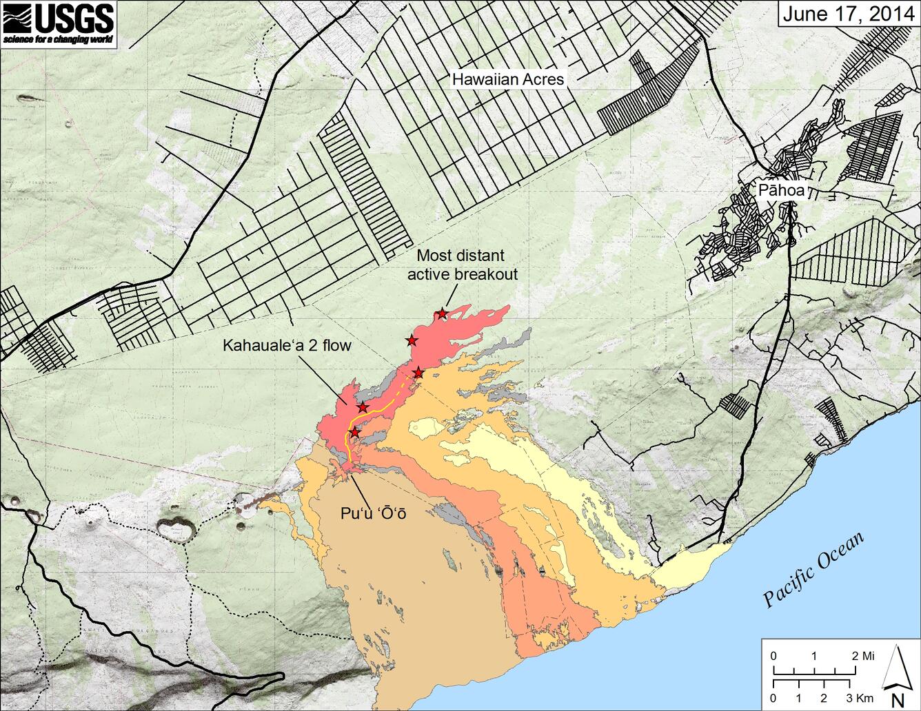 Small-scale map of Kīlauea's ERZ flow field...