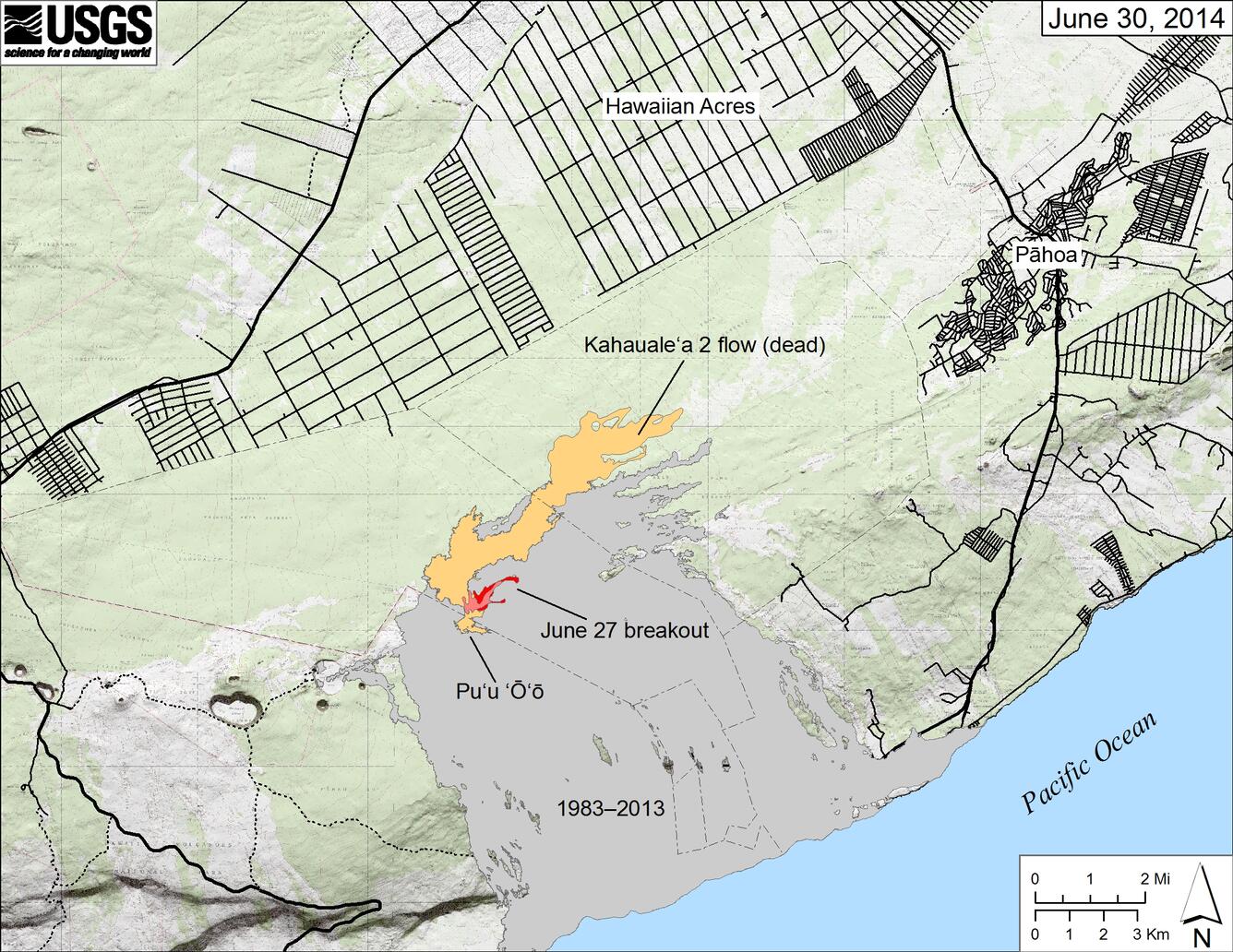 Small-scale map of Kīlauea's ERZ flow field...