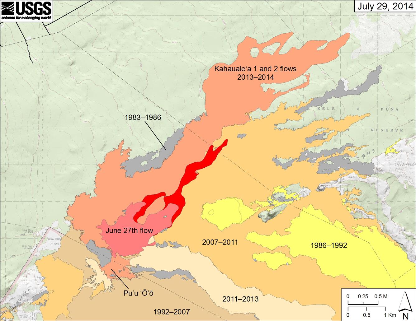 Kīlauea's east rift zone flow field...