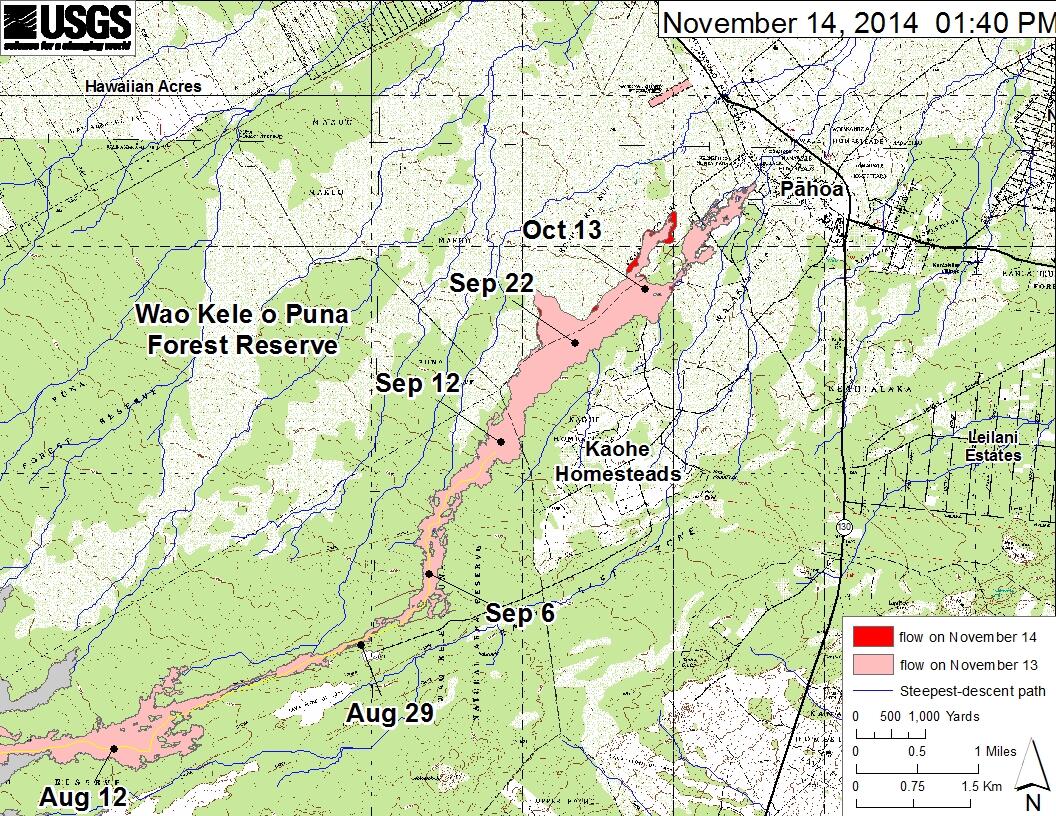 Large-scale map of June 27th flow in Kīlauea's East Rift Zone...