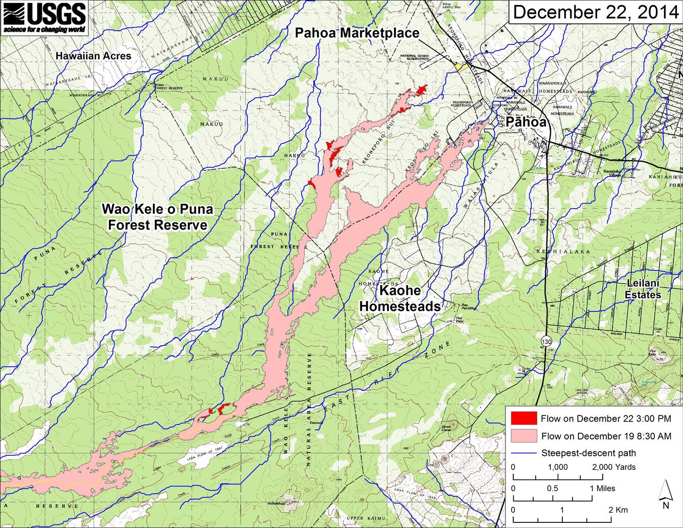 Large-scale map of June 27th flow in Kīlauea's East Rift Zone...