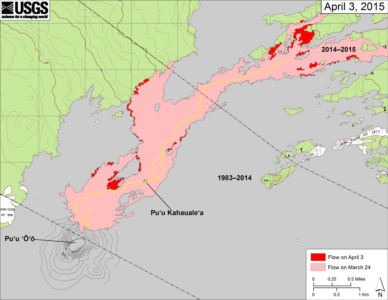 Map showing flow field changes...