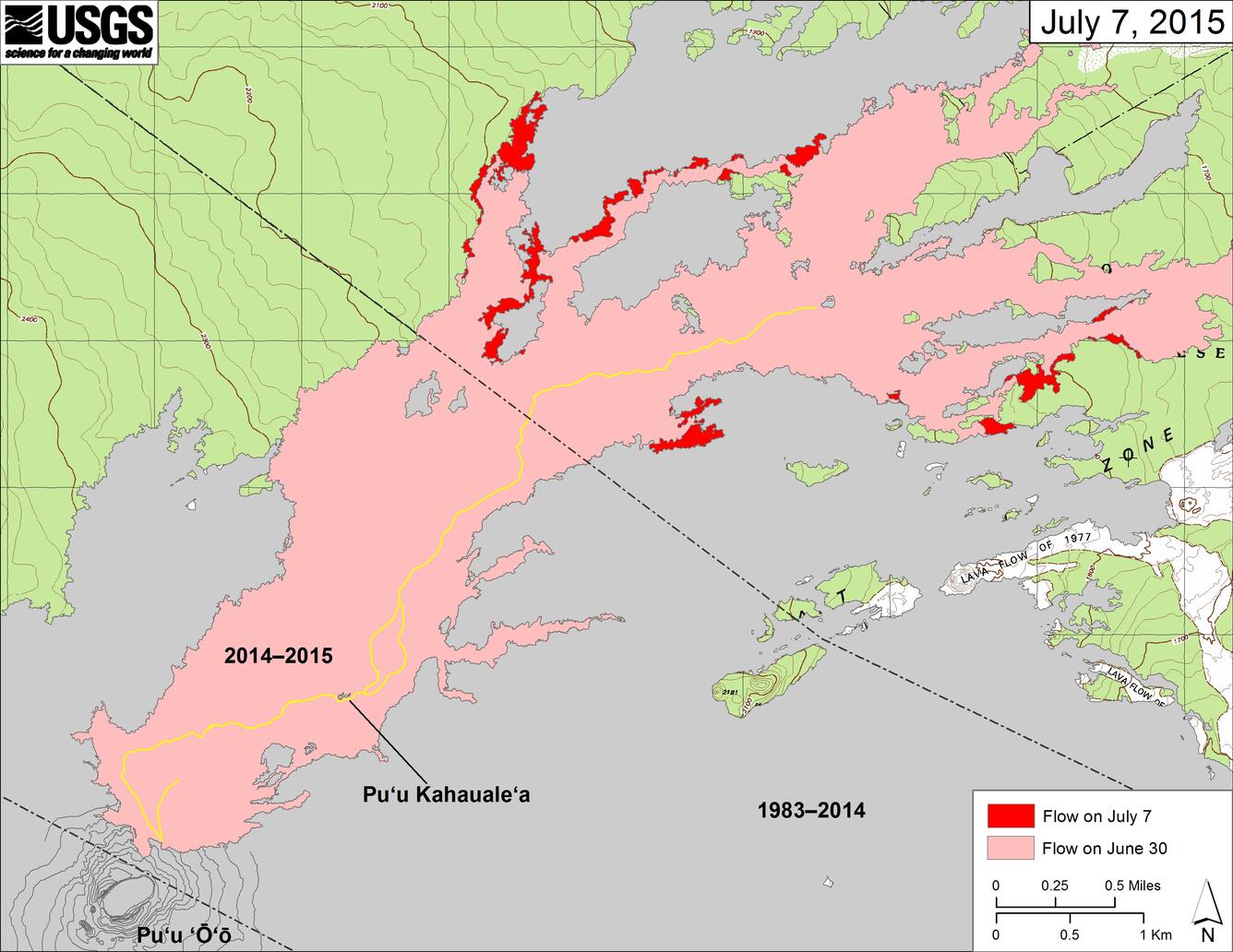 Map showing flow field changes...