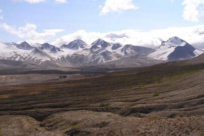 Northwest side of Katmai Caldera, from the Valley of Ten Thousand S...