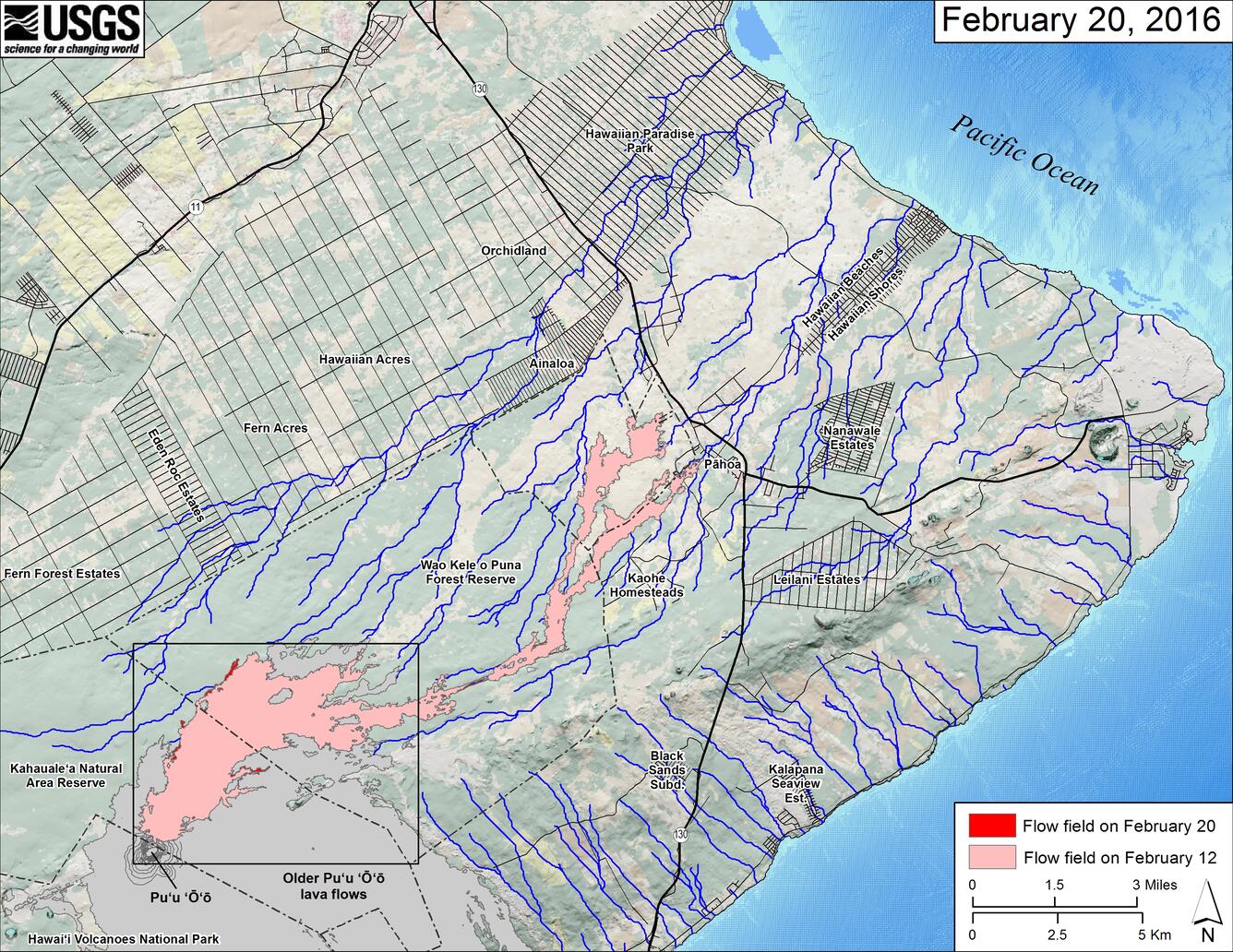 Small-scale map of flow field...