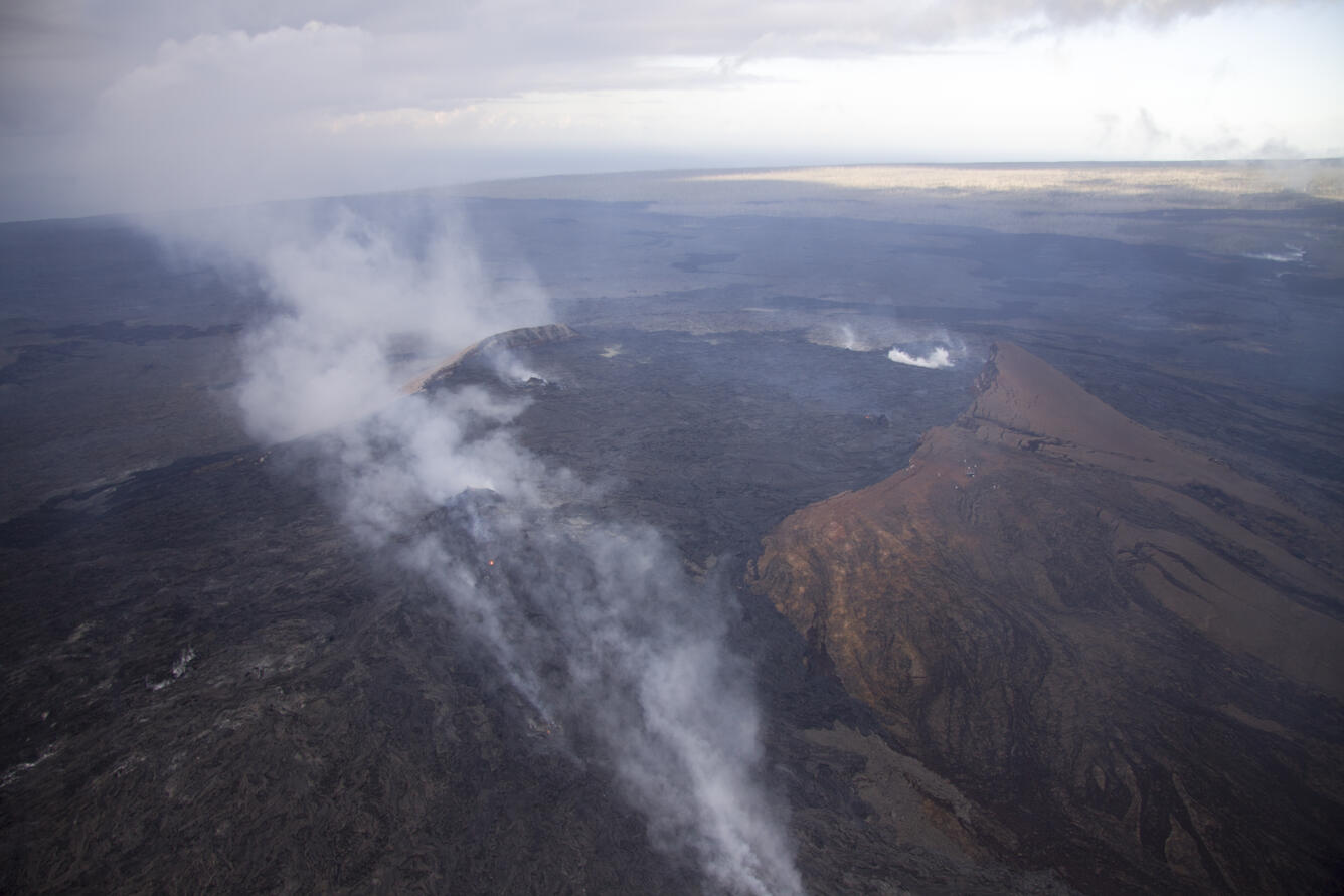 Pu‘u ‘Ō‘ō and northeast spatter cone...