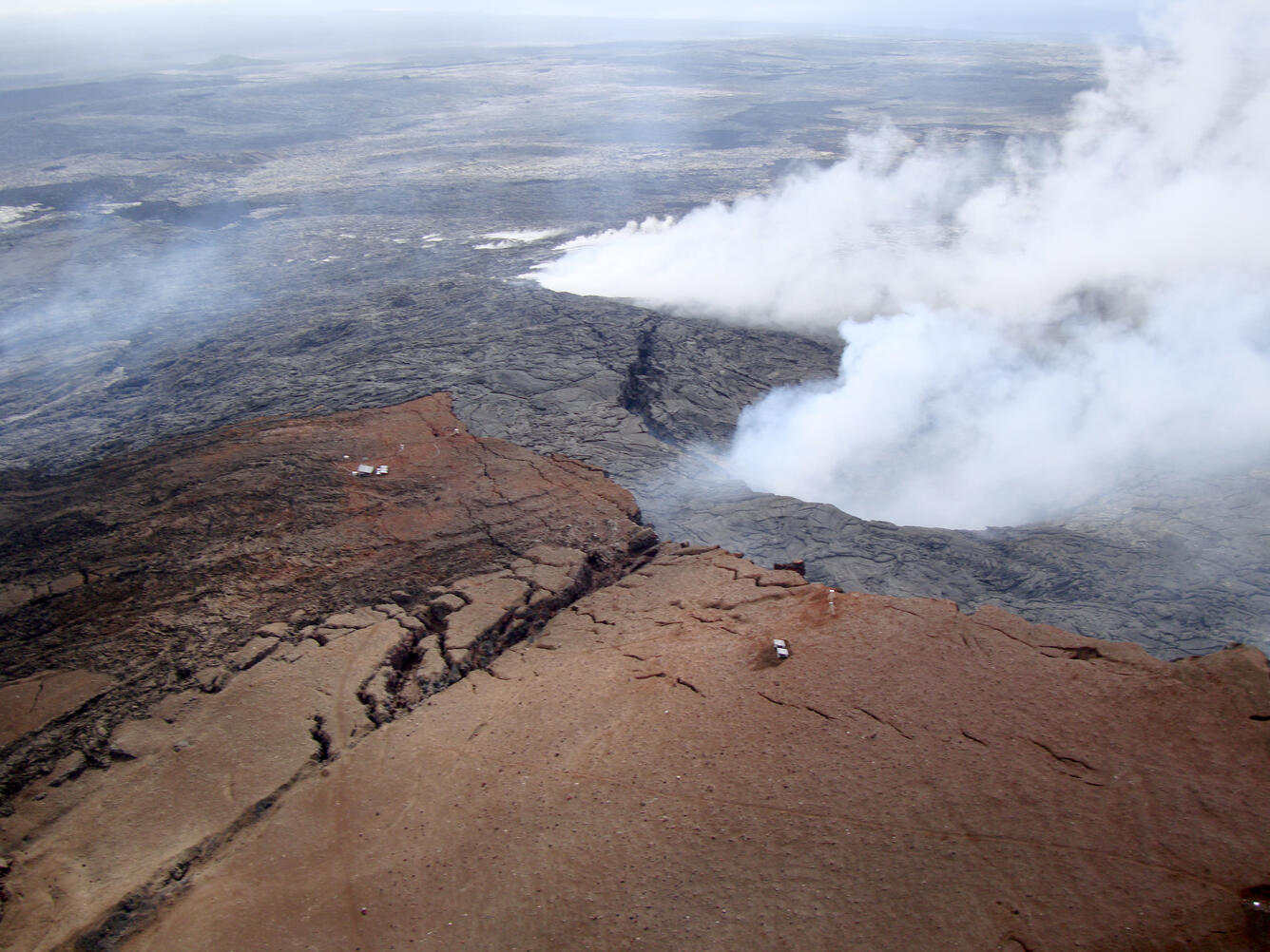 New crater at Pu‘u ‘Ō‘ō...