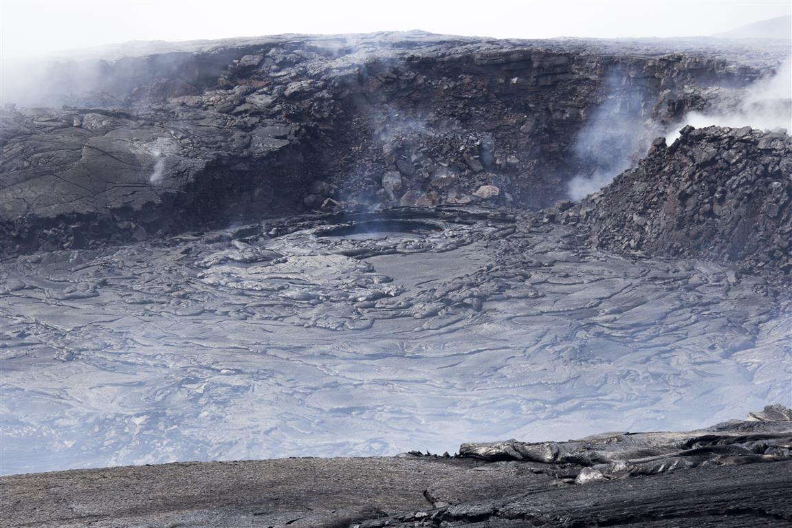 Perhaps the most interesting feature in the new crater at Pu‘u ‘Ō‘ō...