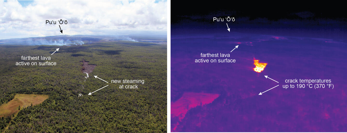 This figure compares the photo above with an equivalent view from a...