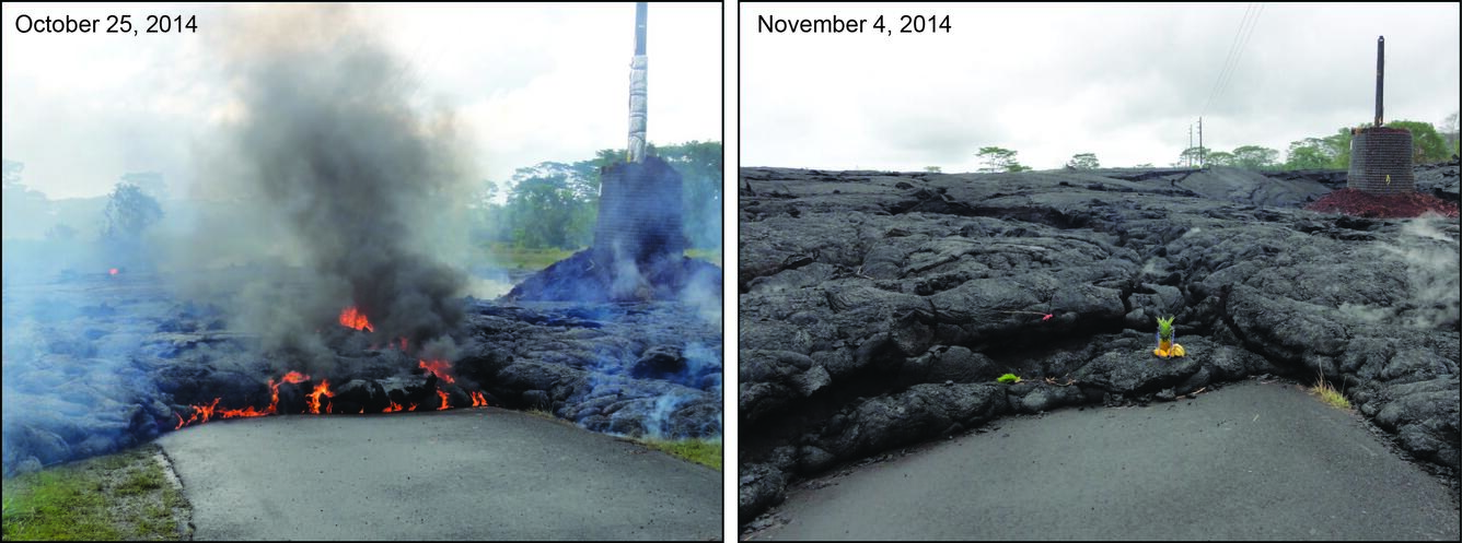 The main mode of growth of the June 27th lava flow over the past se...