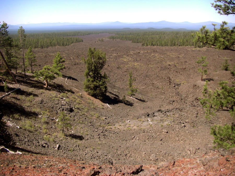 Surveyors flow, on the southwest flank of Newberry Volcano, Oregon,...