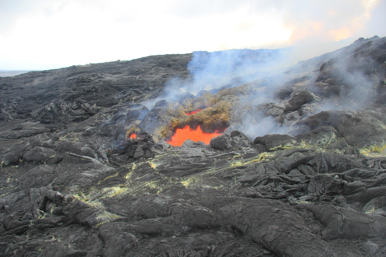 This is a view of the new vent from the ground, showing the thin ro...