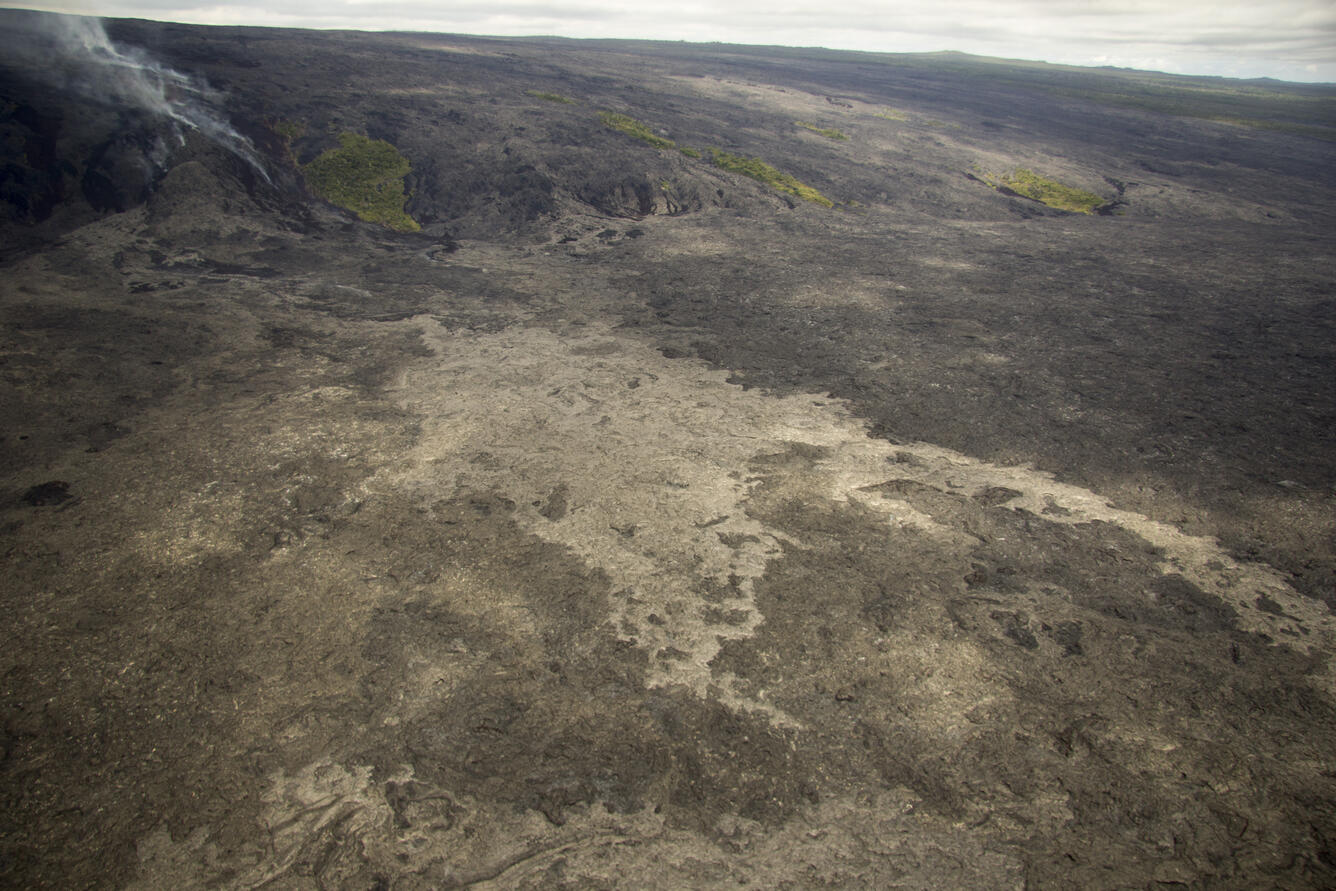 A breakout from the base of the pali, which began last week, remain...