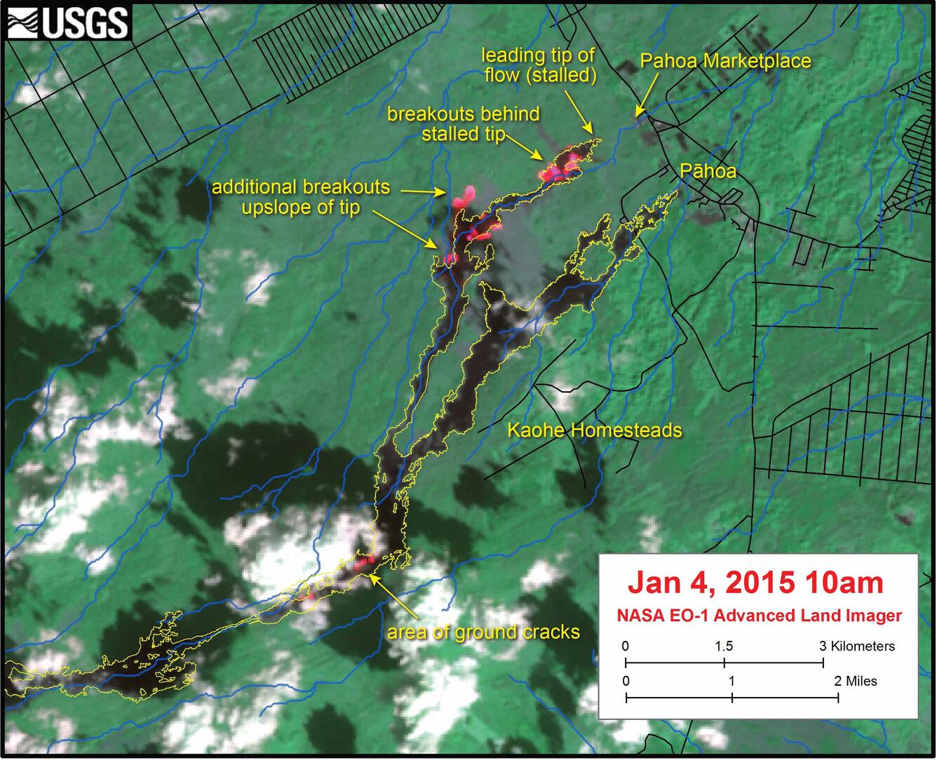 Satellites are now an essential tool for tracking lava flows...