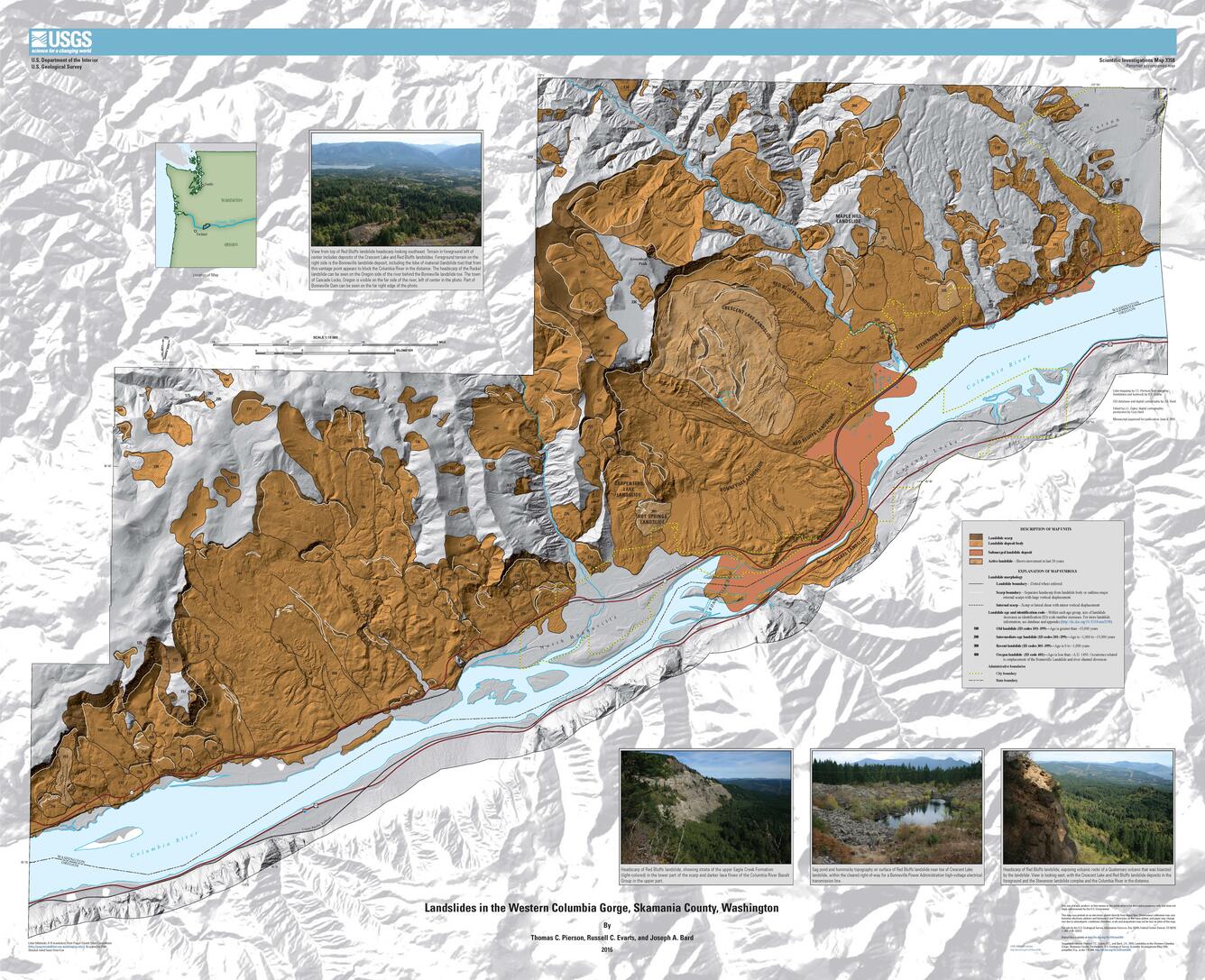 Landslides in the Western Columbia Gorge, Skamania County, Washingt...