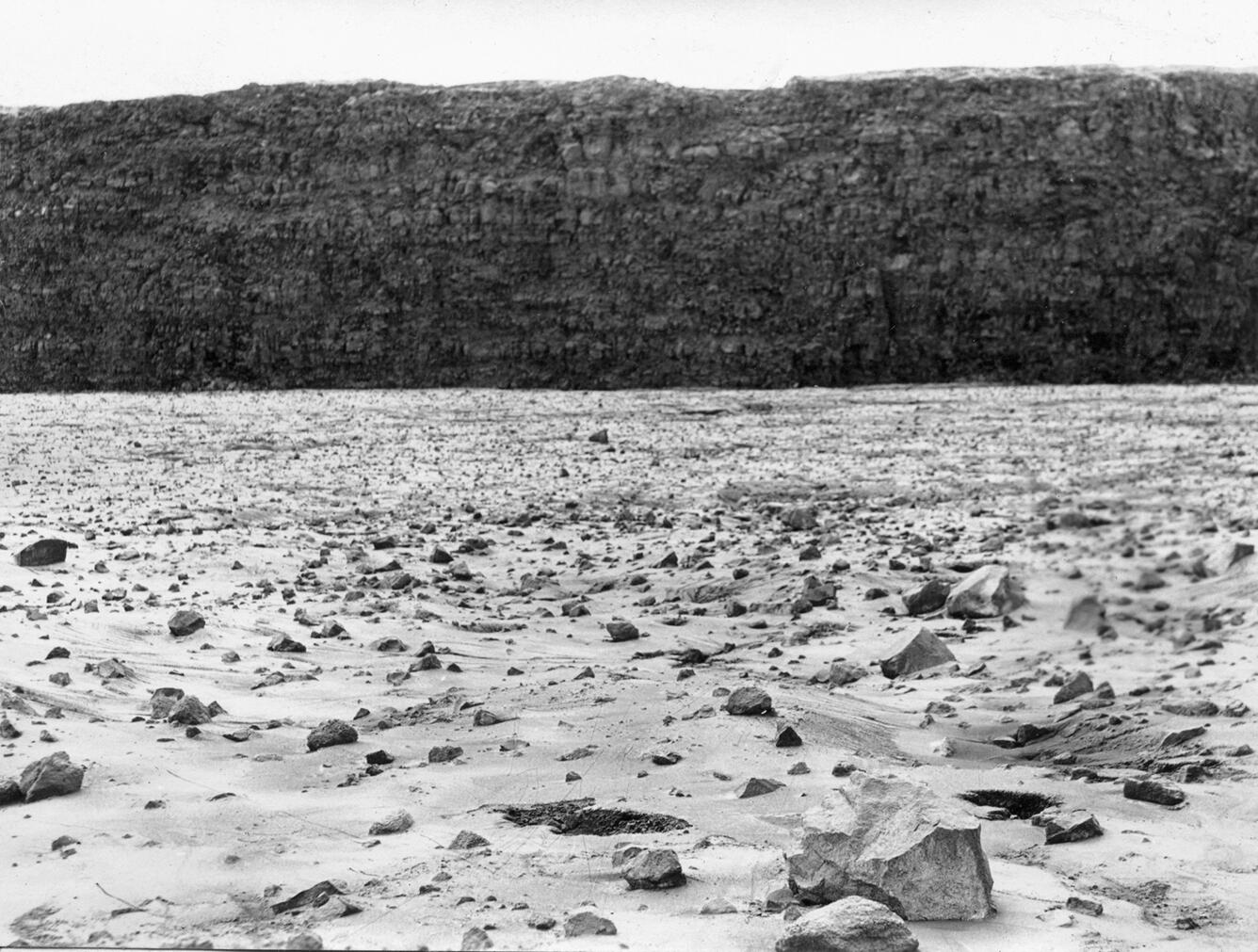 Ejected tephra from Halemaumau at Kīlauea Volcano, May 31, 1924...