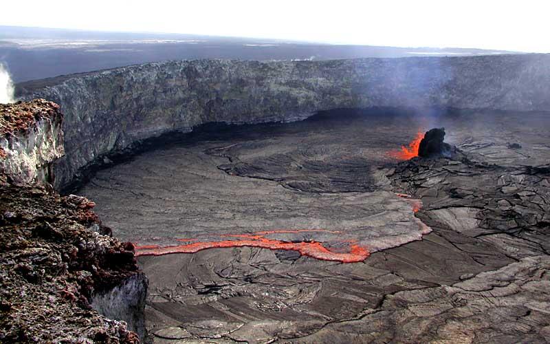 Crater-floor eruptions require suitably pressurized magma...
