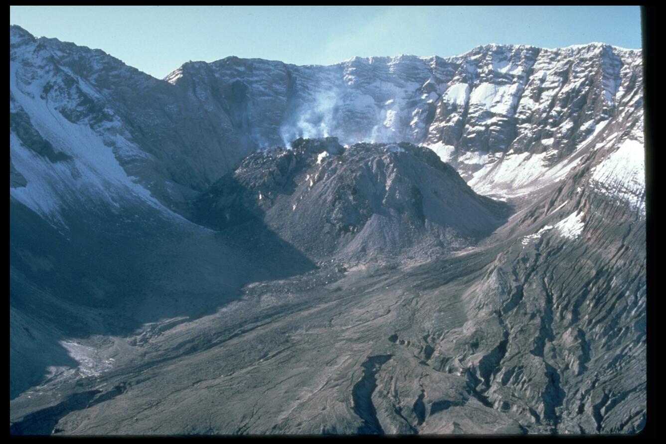 Since December 1980, eruptions of Mount St. Helens have added mater...