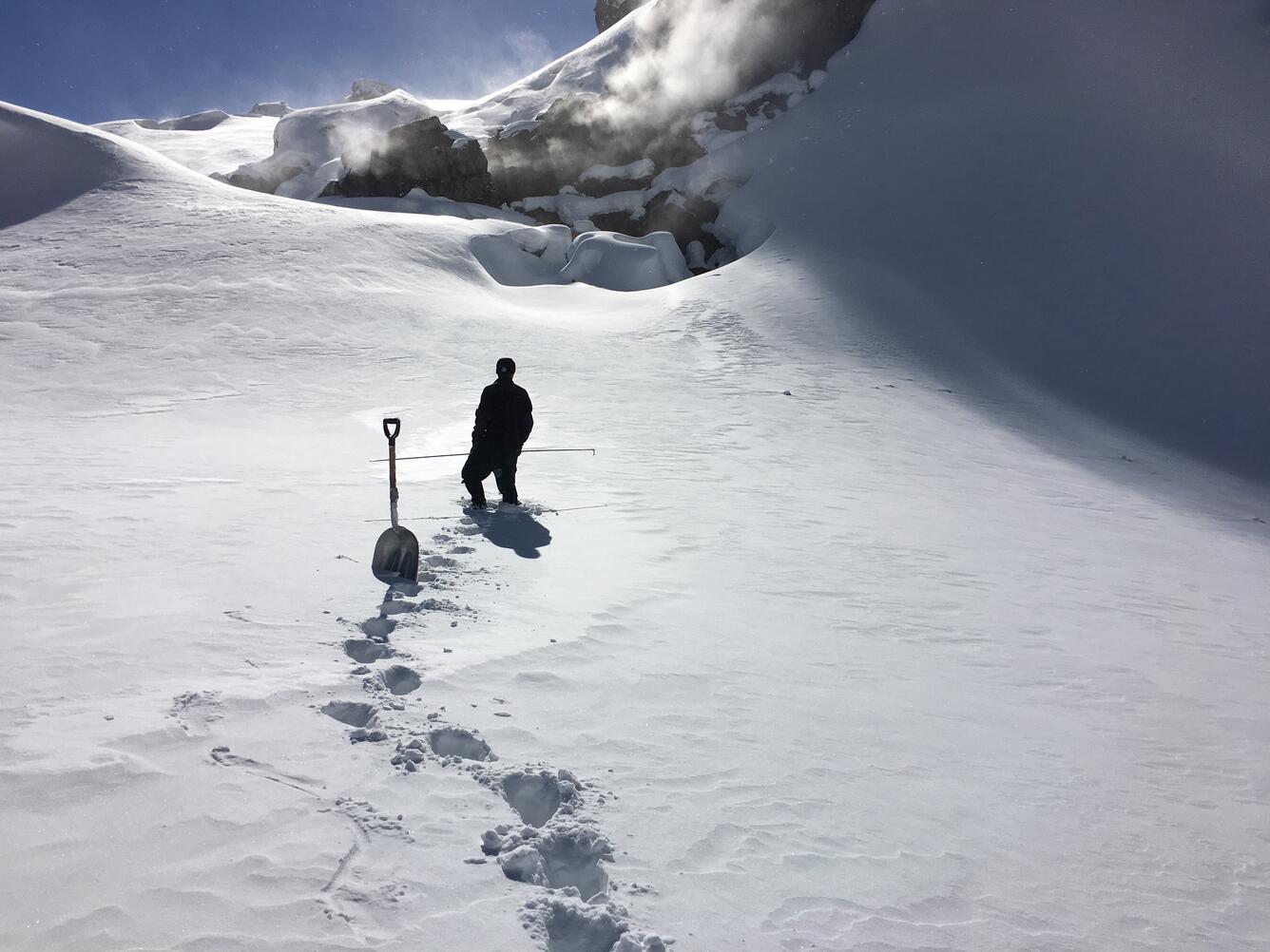 Mount St. Helens monitoring station SEP buried in about 10-15 ft of...