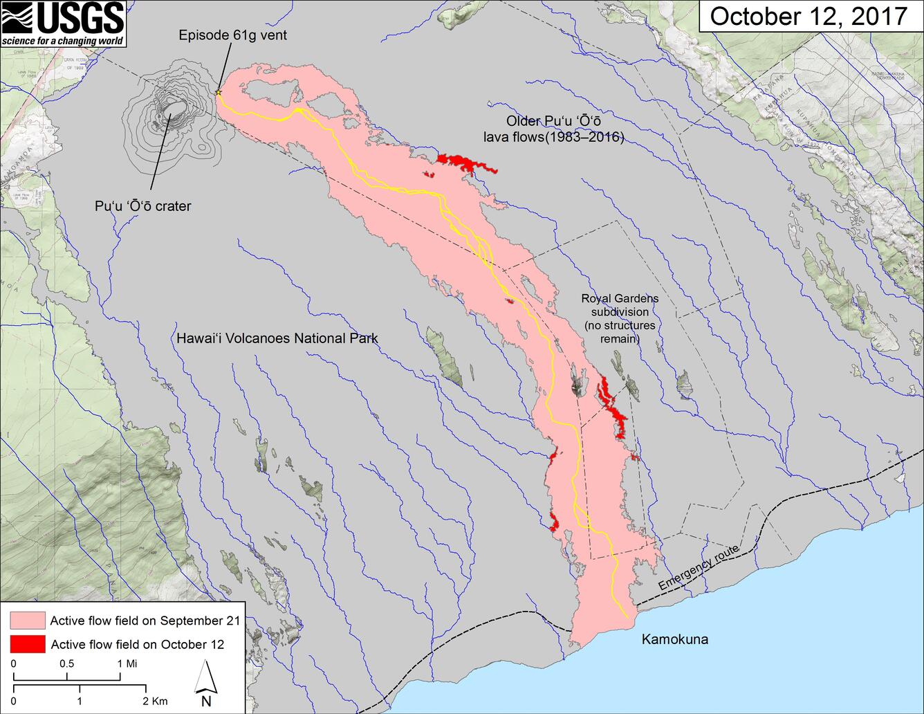 Map of flow field...