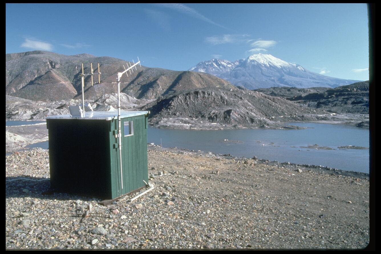 Early Warning Gage on Coldwater Lake at Mount St. Helens continuous...